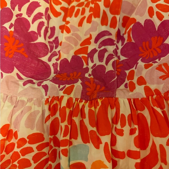 Oliphant Yoke dress, Large, gently worn. Gorgeous orange and purple colors - Picture 5 of 5